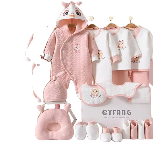 100% Cotton Knitted Baby Boy Clothes Set White Warm Clothing for Babies