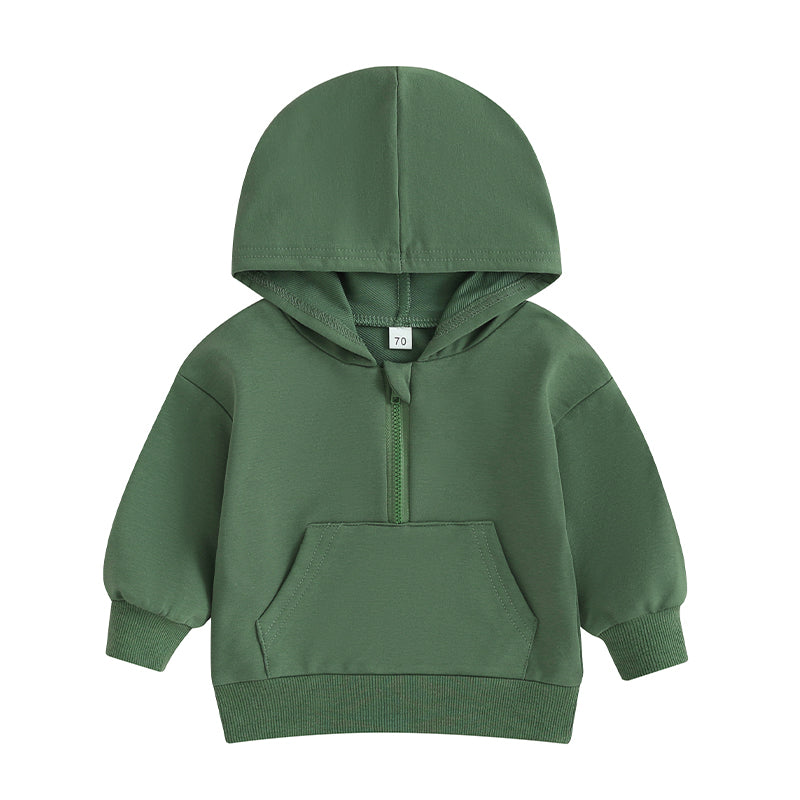 0-36M Infant Baby Hooded Sweatshirt Solid Color Long Sleeve Hoodie Pullovers For Toddler Boys And Girls Spring Fall Sweatshirt
